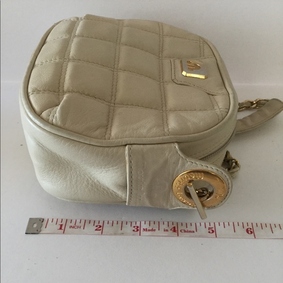 Cream Quilted Chain Mini Bag by Maurice Lacroix - Picture 7 of 8